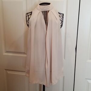 UK2LA Tan Sleeveless Blouse Size Medium